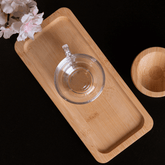 Bandeja Retangular de Bambu Nature 24cm - Ela Decora